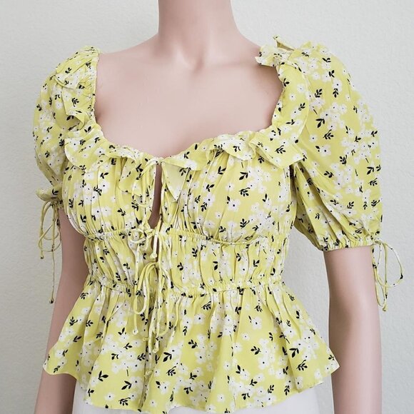 For Love And Lemons Tops - Chrysanthemum Crop Top